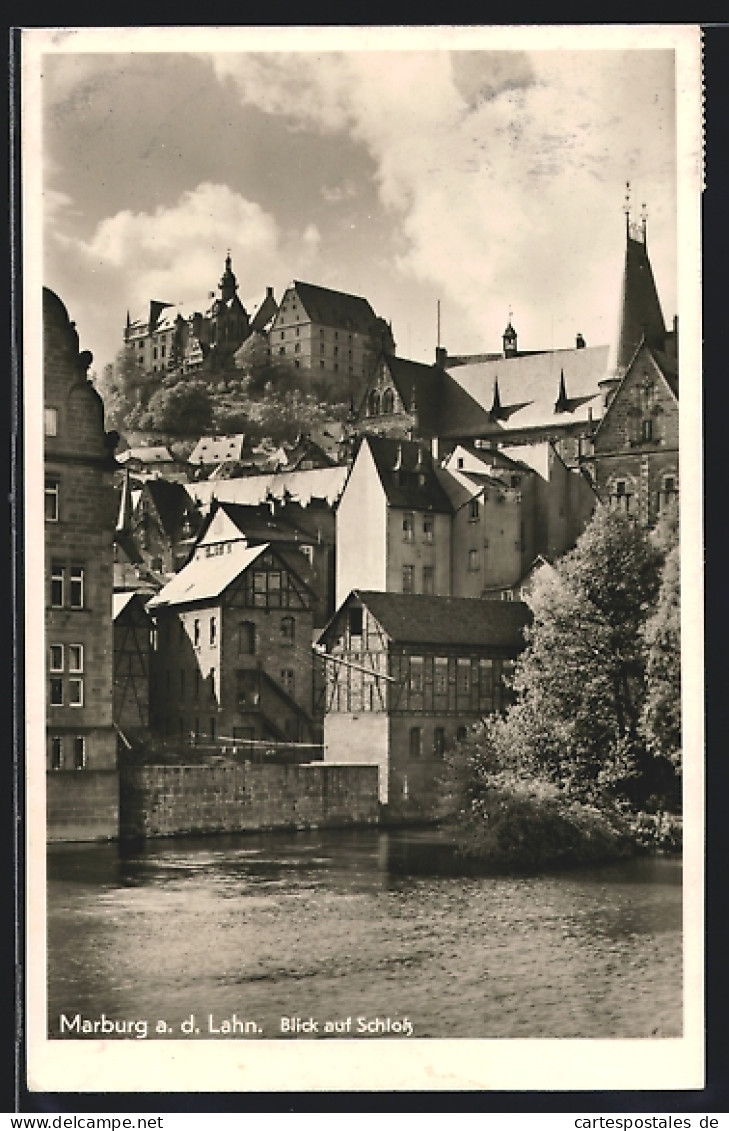AK Marburg A. D. Lahn, Blick Auf Das Schloss  - Marburg