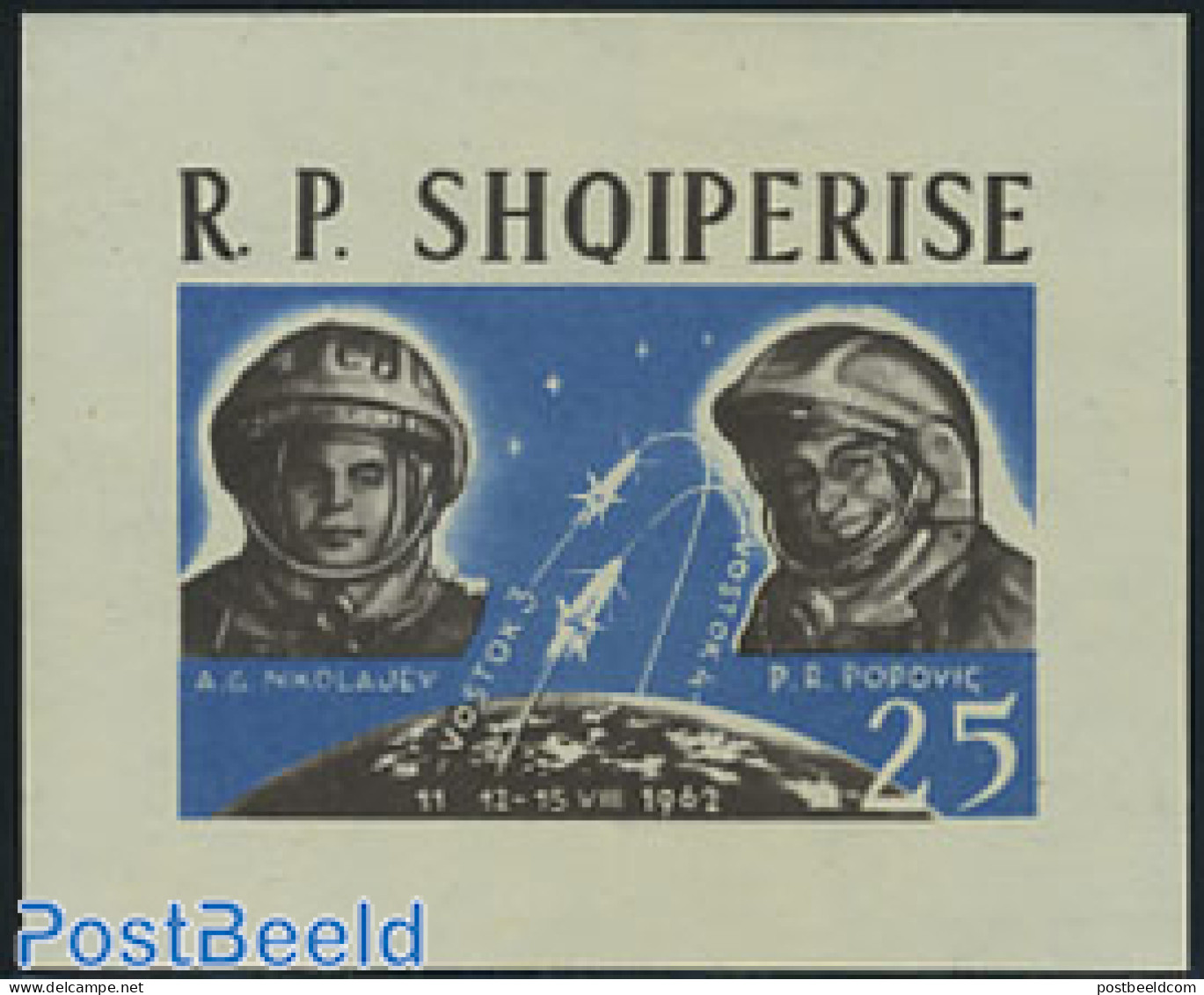 Albania 1963 Vostok 3 & 4 Imperforated S/s, Mint NH, Transport - Space Exploration - Albanie
