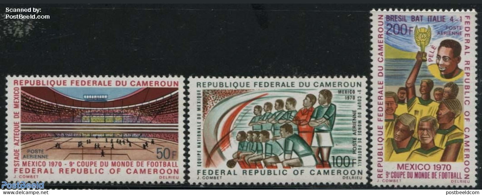 Cameroon 1970 Football Games 3v, Mint NH, Sport - Football - Cameroun (1960-...)
