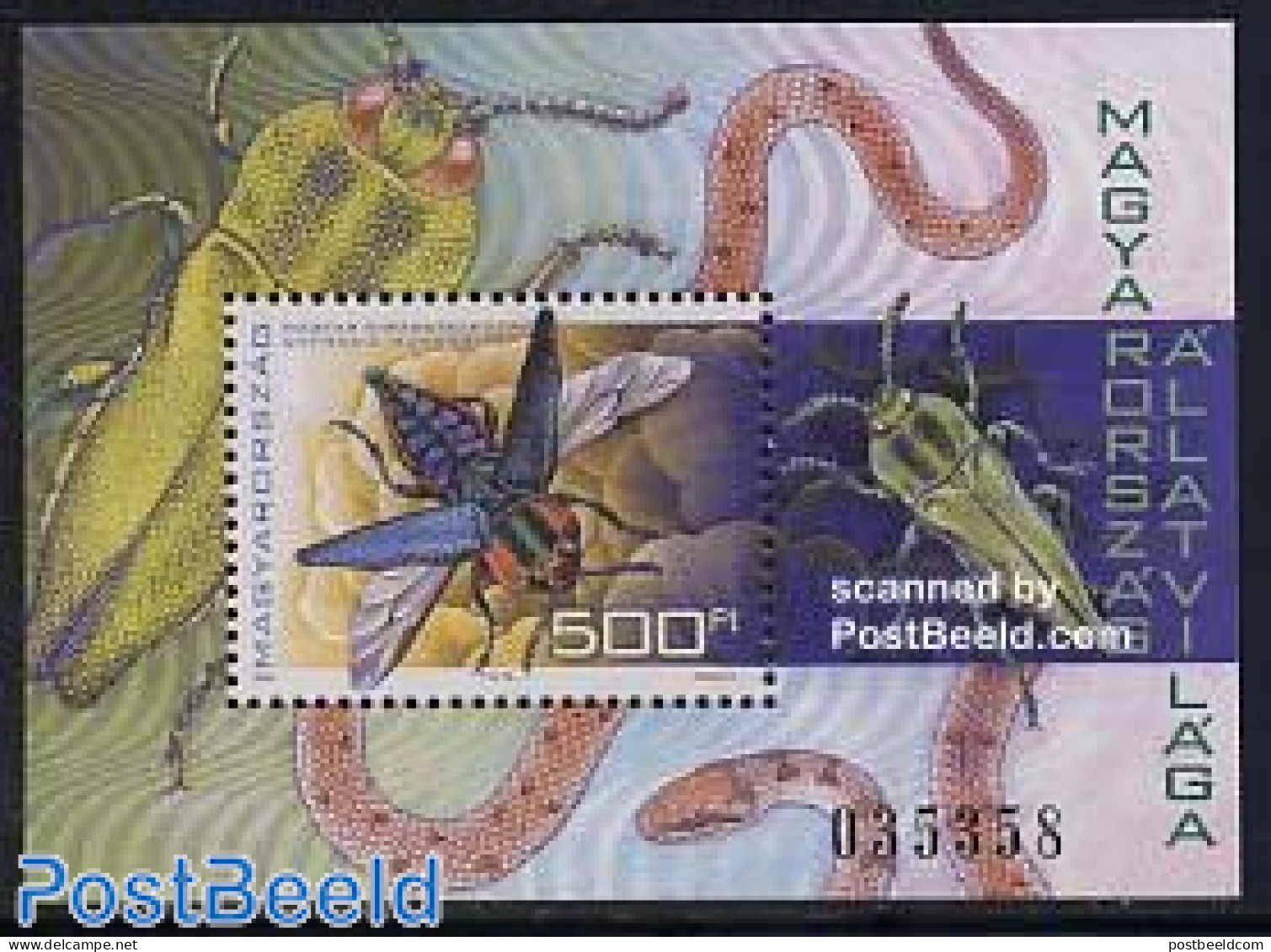 Hungary 2004 Animals, Insects S/s, Mint NH, Nature - Animals (others & Mixed) - Insects - Reptiles - Unused Stamps