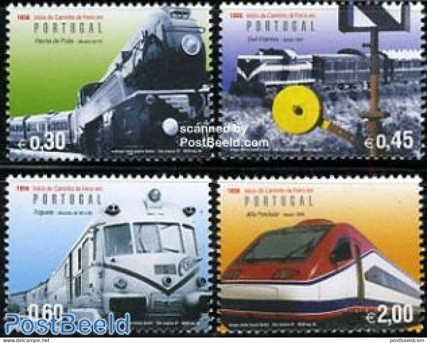 Portugal 2006 150 Years Railways In Portugal 4v, Mint NH, Transport - Railways - Neufs