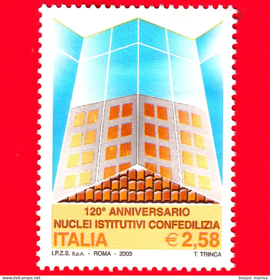 ITALIA - Usato - 2003 - 120º Anniversario Dei Nuclei Istitutivi Della Confedilizia - Edifici Stilizzati - 2,58 - 2001-10: Usados