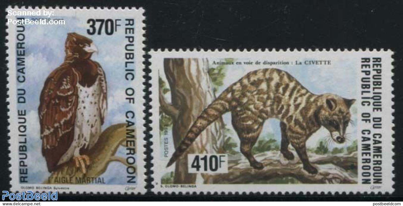 Cameroon 1993 Animals 2v, Mint NH, Nature - Animals (others & Mixed) - Birds - Birds Of Prey - Camerún (1960-...)