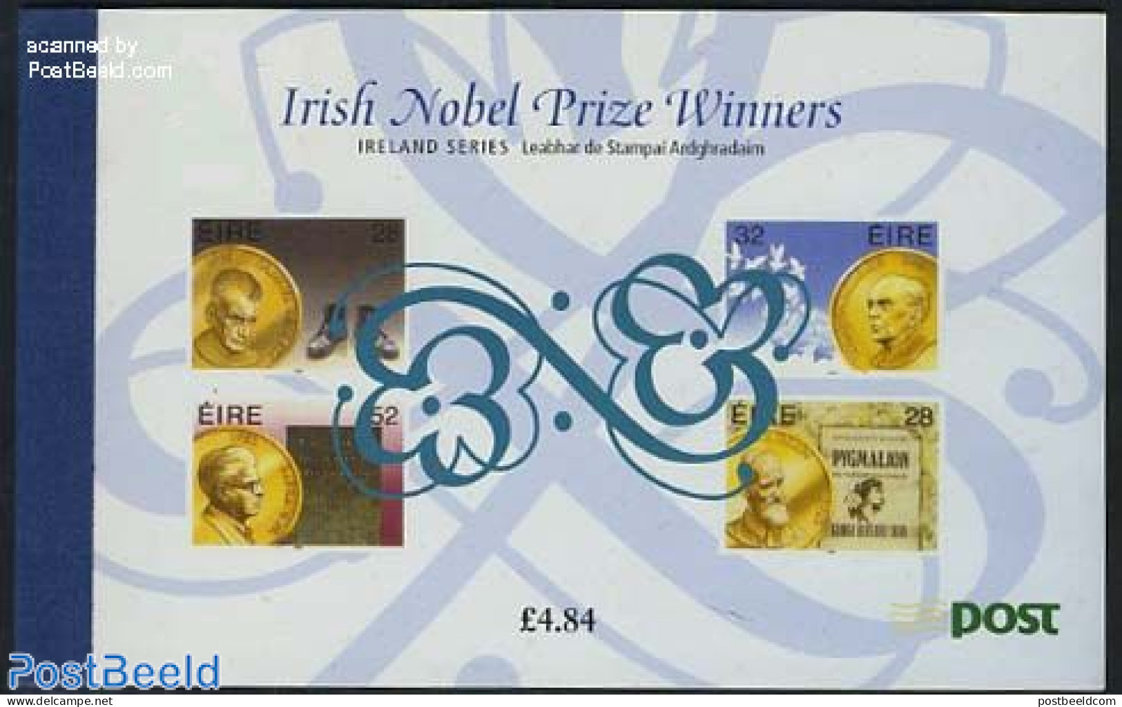 Ireland 1994 Nobel Prize Winners Booklet, Mint NH, History - Nobel Prize Winners - Stamp Booklets - Ungebraucht
