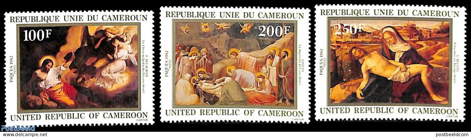 Cameroon 1982 Easter 3v, Mint NH, Art - Paintings - Cameroun (1960-...)