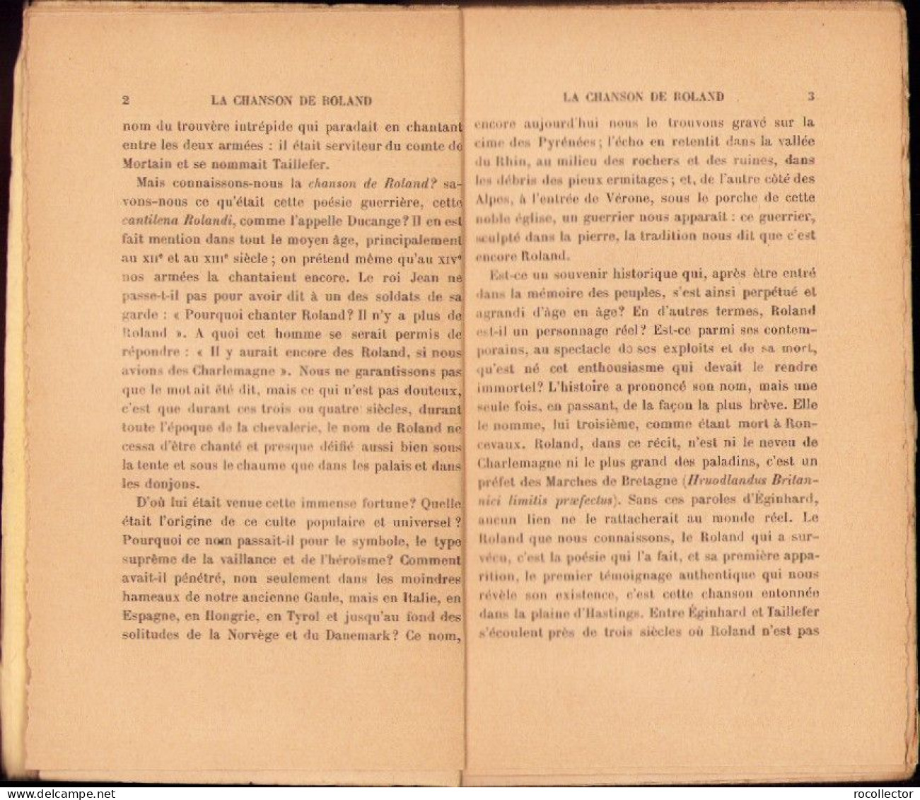 La Chanson De Roland Poeme De Theroulde Suivi De La Chronique De Turpin, Paris C4318N - Livres Anciens