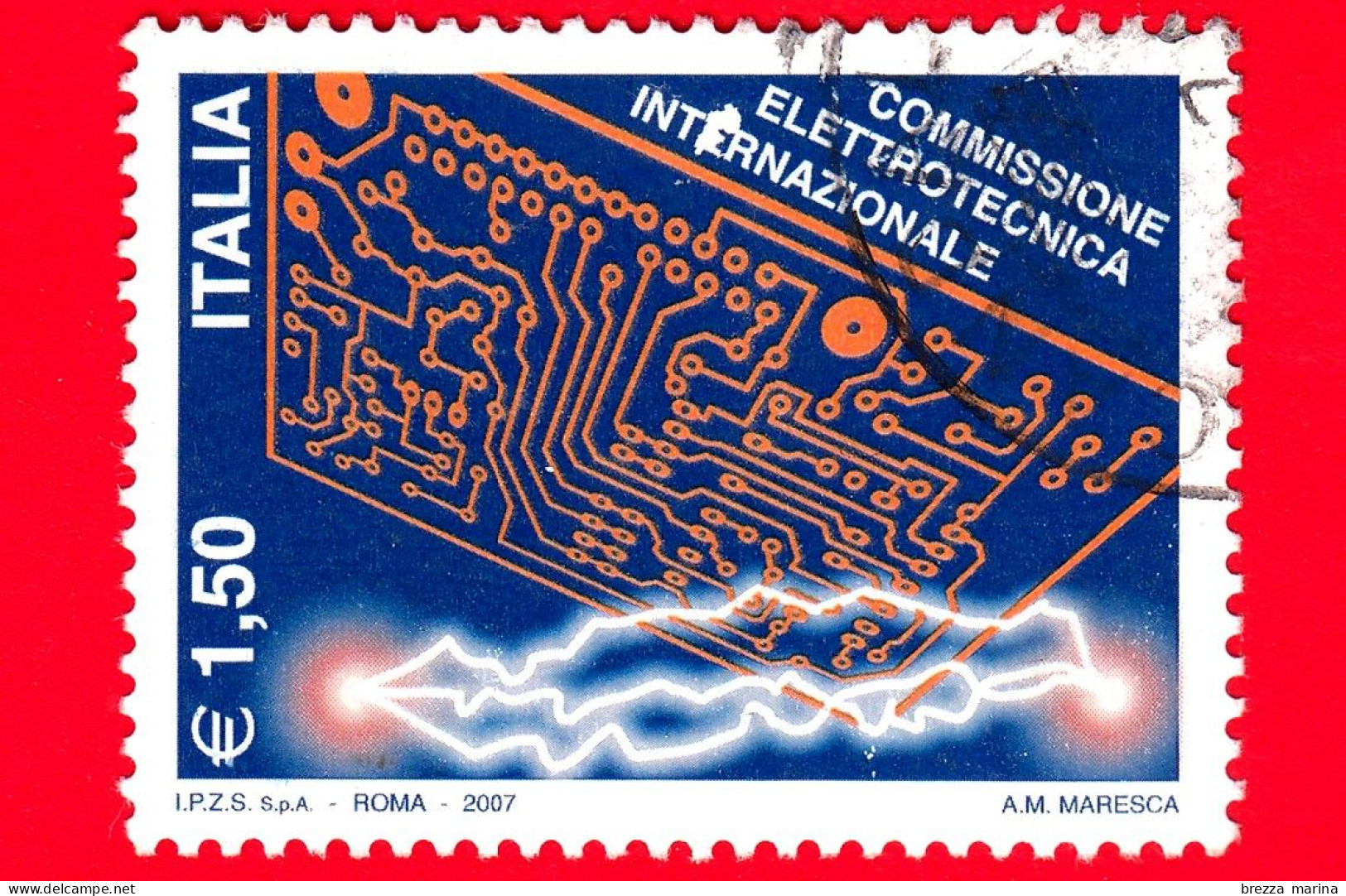 ITALIA - Usato - 2007 - Commissione Elettrotecnica Internazionale - Circuito Stampato E Arco Voltaico - 1,50 - 2001-10: Usados