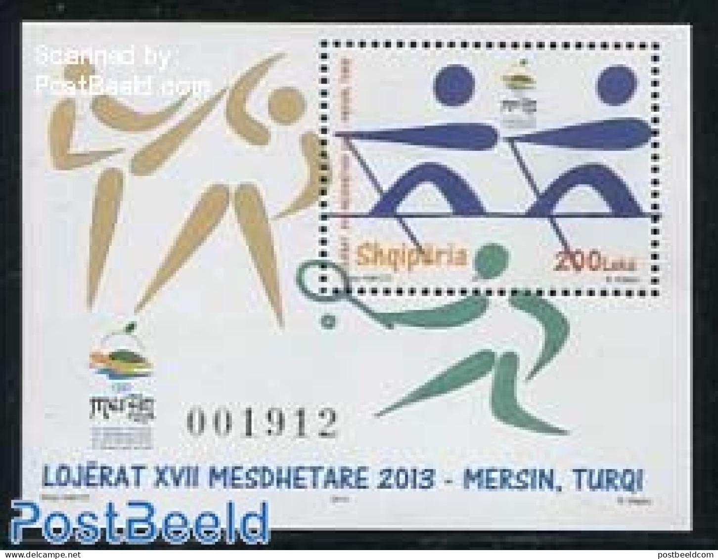 Albania 2013 Mediterranian Games S/s, Mint NH, Sport - Kayaks & Rowing - Sport (other And Mixed) - Rudersport