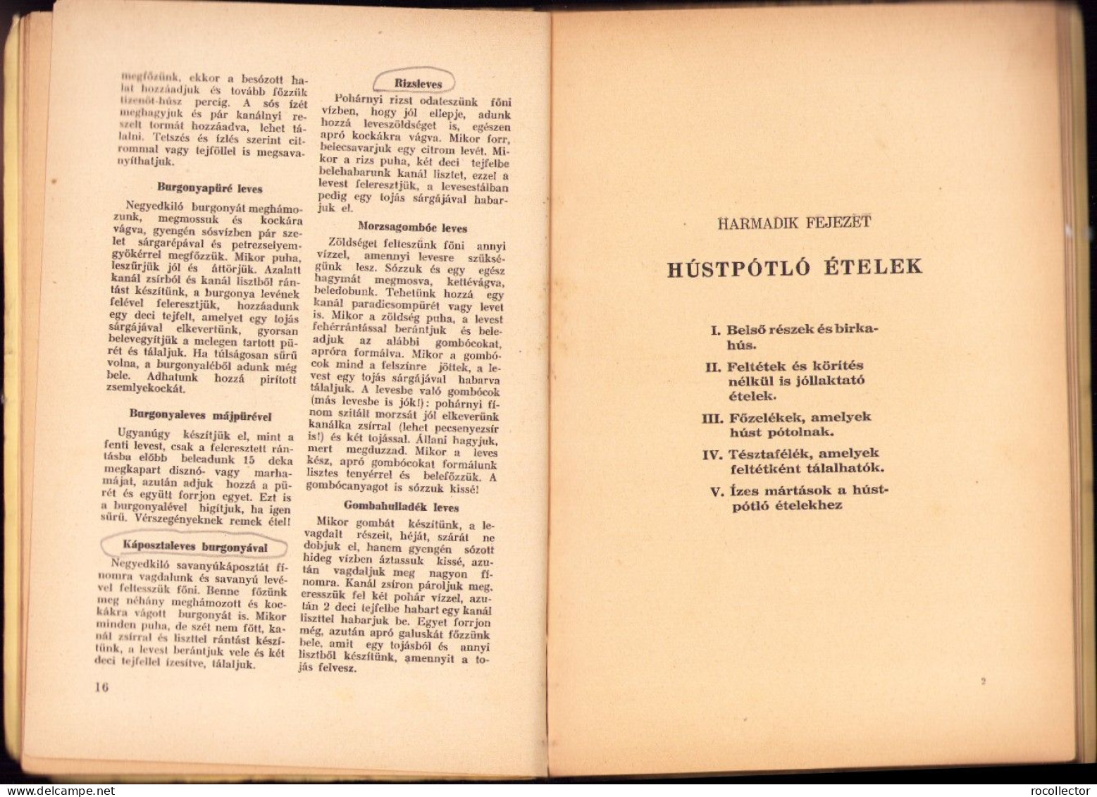 Húspótló ételek hústalan napokra, Hústalan étrend az egész esztendőre összeállitotta Z Tábori Piroska 721SPN