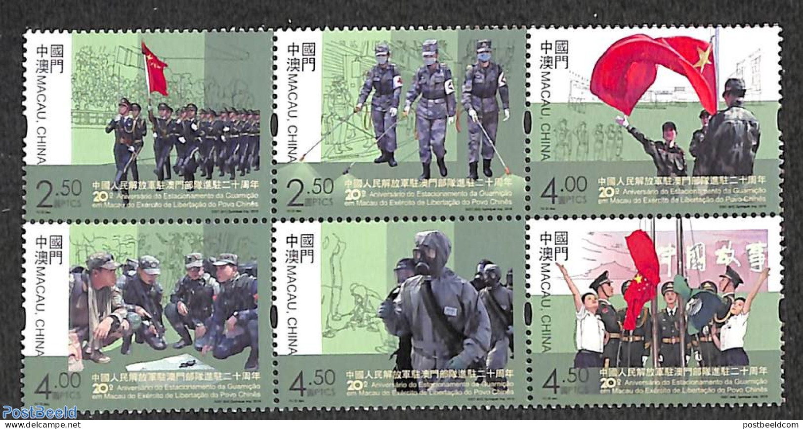 Macao 2019 Liberation Army 6v [++], Mint NH, History - Militarism - Neufs