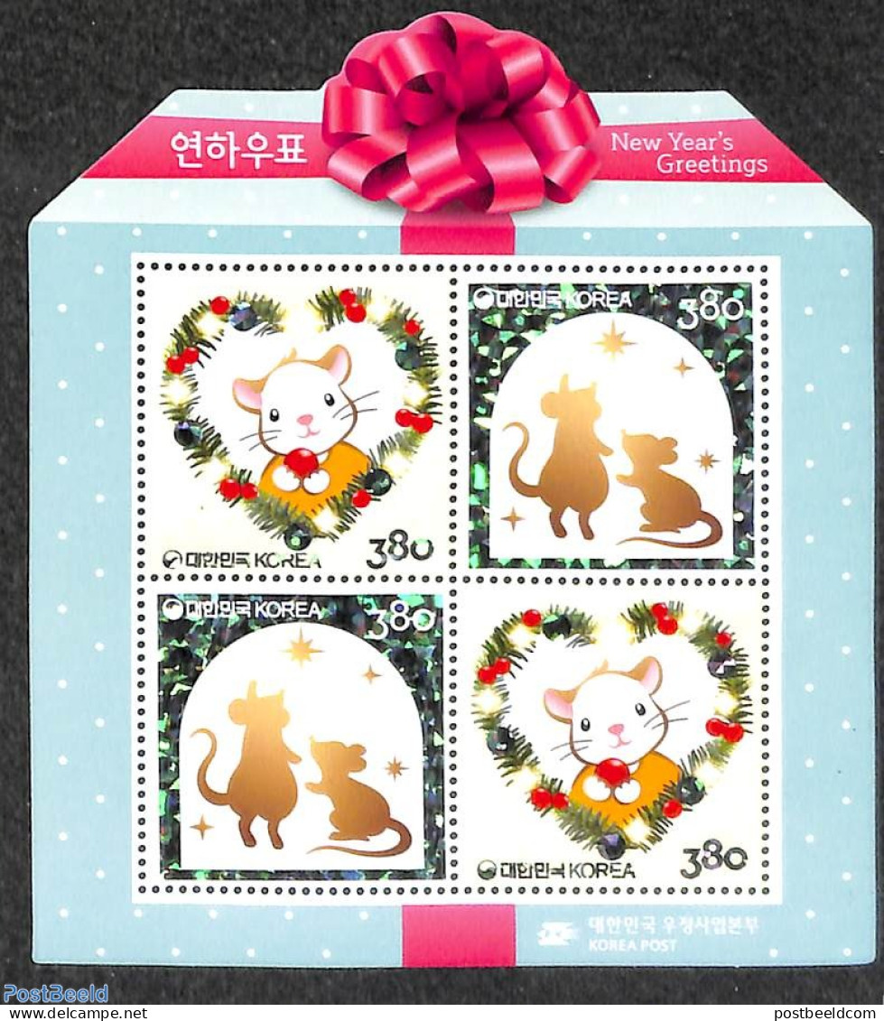 Korea, South 2019 Year Of The Rat S/s, Mint NH, Various - Holograms - New Year - Hologramas