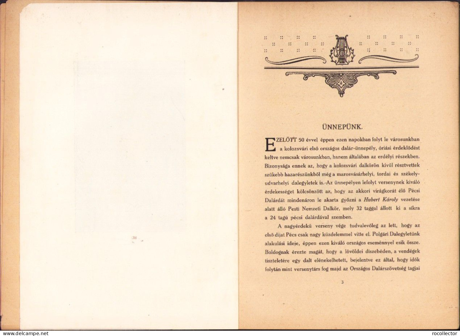 A Kolozsvári Iparos Egylet Dalkőrének Emlékkönyve 1872-1923 összeállitotta Csizhegyi Sándor, 1923 720SPN - Livres Anciens