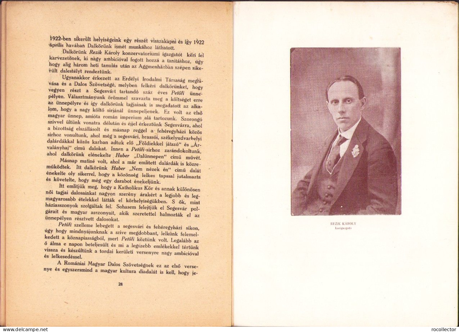 A kolozsvári Iparos Egylet Dalkőrének emlékkönyve 1872-1923 összeállitotta Csizhegyi Sándor, 1923 720SPN