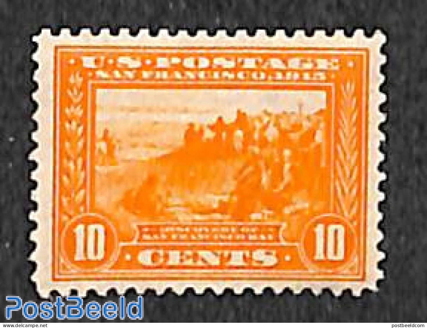 United States Of America 1912 10c, Dark Orange, Stamp Out Of Set, Unused (hinged) - Neufs