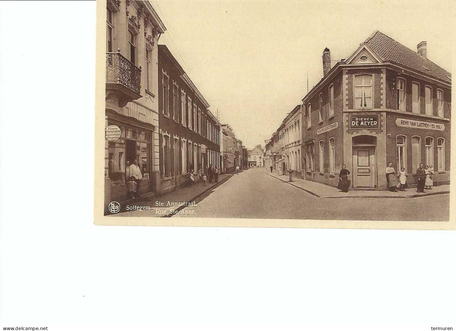 Zottegem: St Annastraat - Café De Mol  Bij Remy Van Laethem -Bieren De Meyer - Zottegem