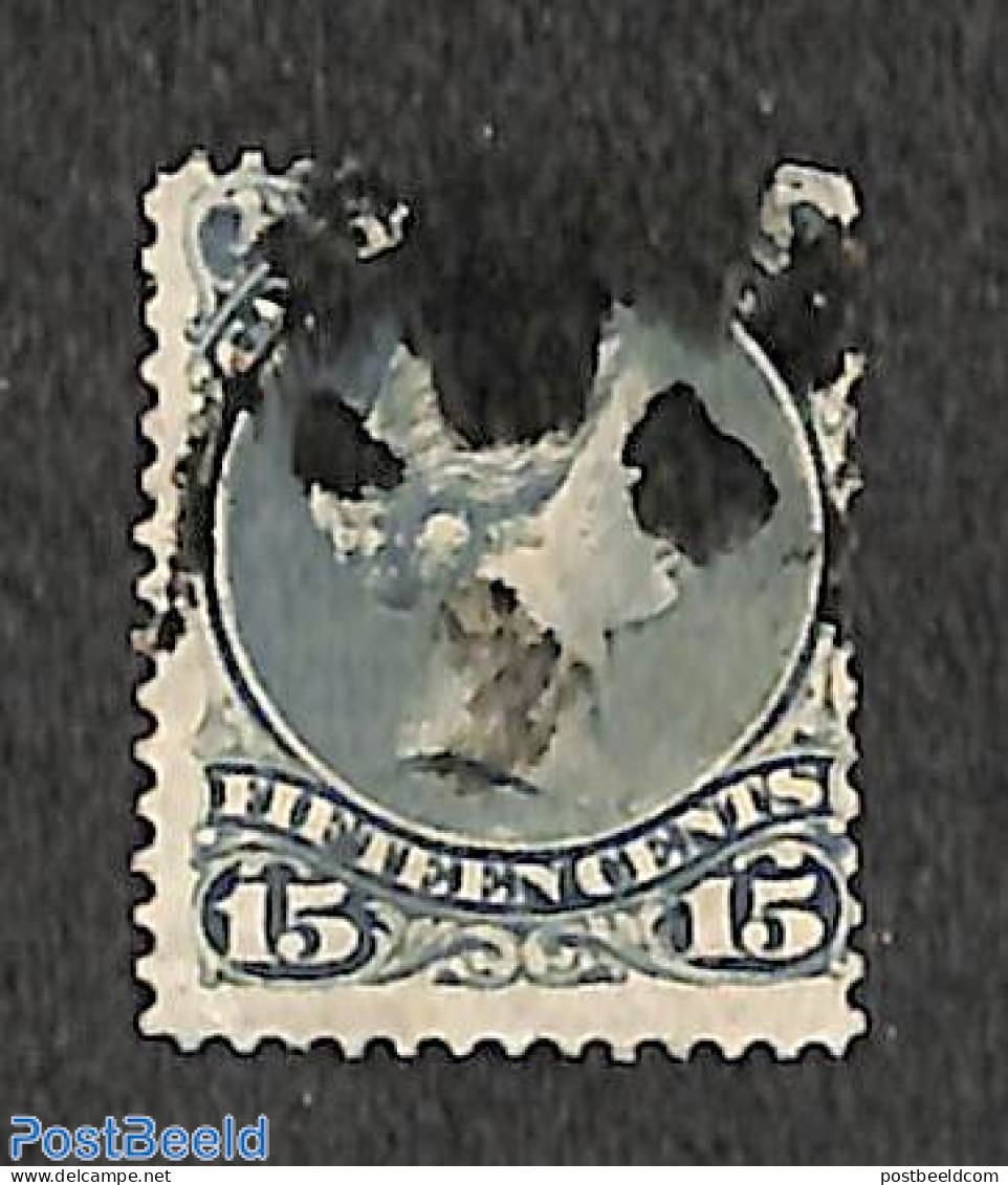 Canada 1868 15c, Perf. 12, Used, Used Stamps - Gebruikt