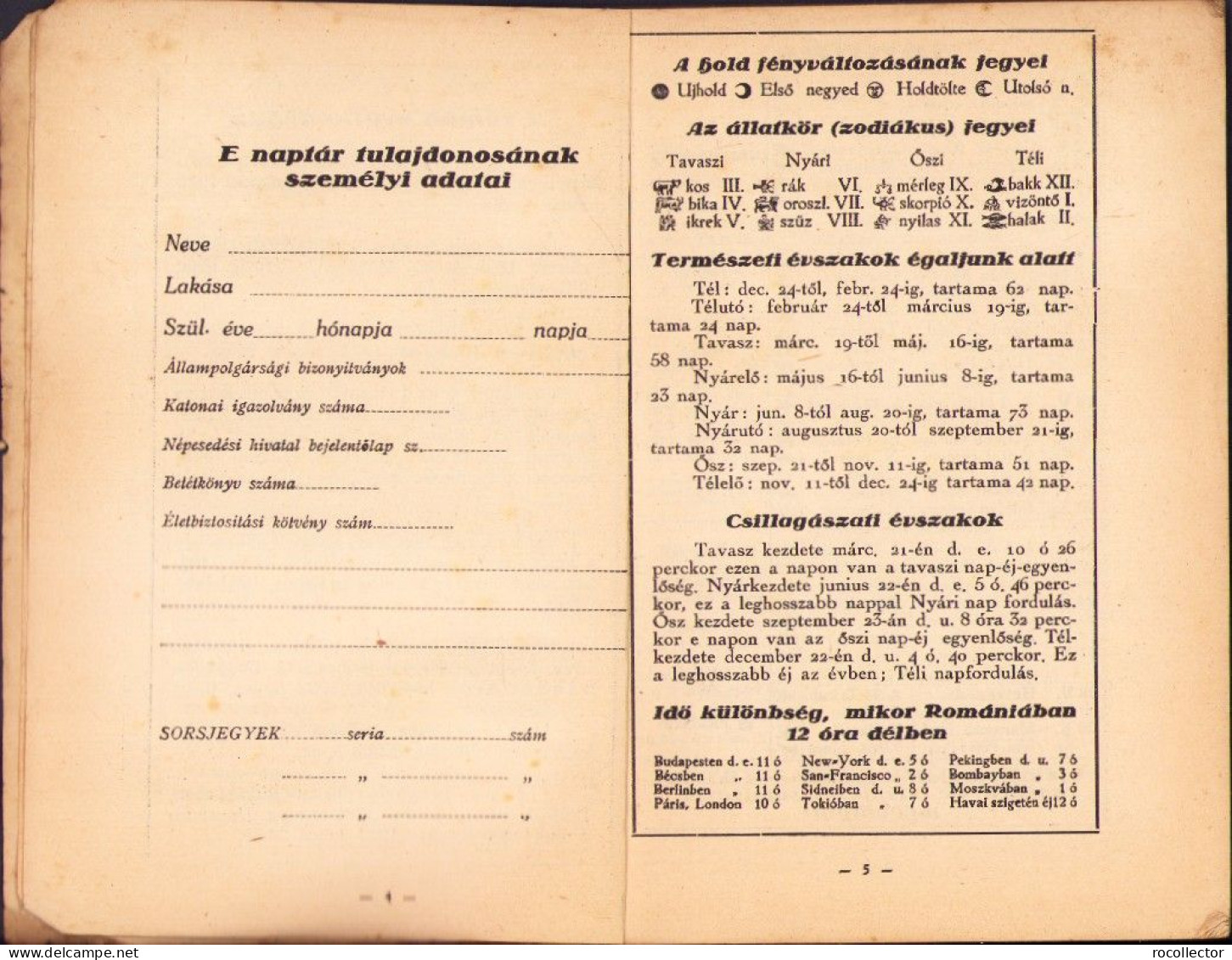 Szerencsés Ember Magyar Naptára Az 1934-ik Közönséges Esztendőre Marosvasarhely 718SPN - Alte Bücher