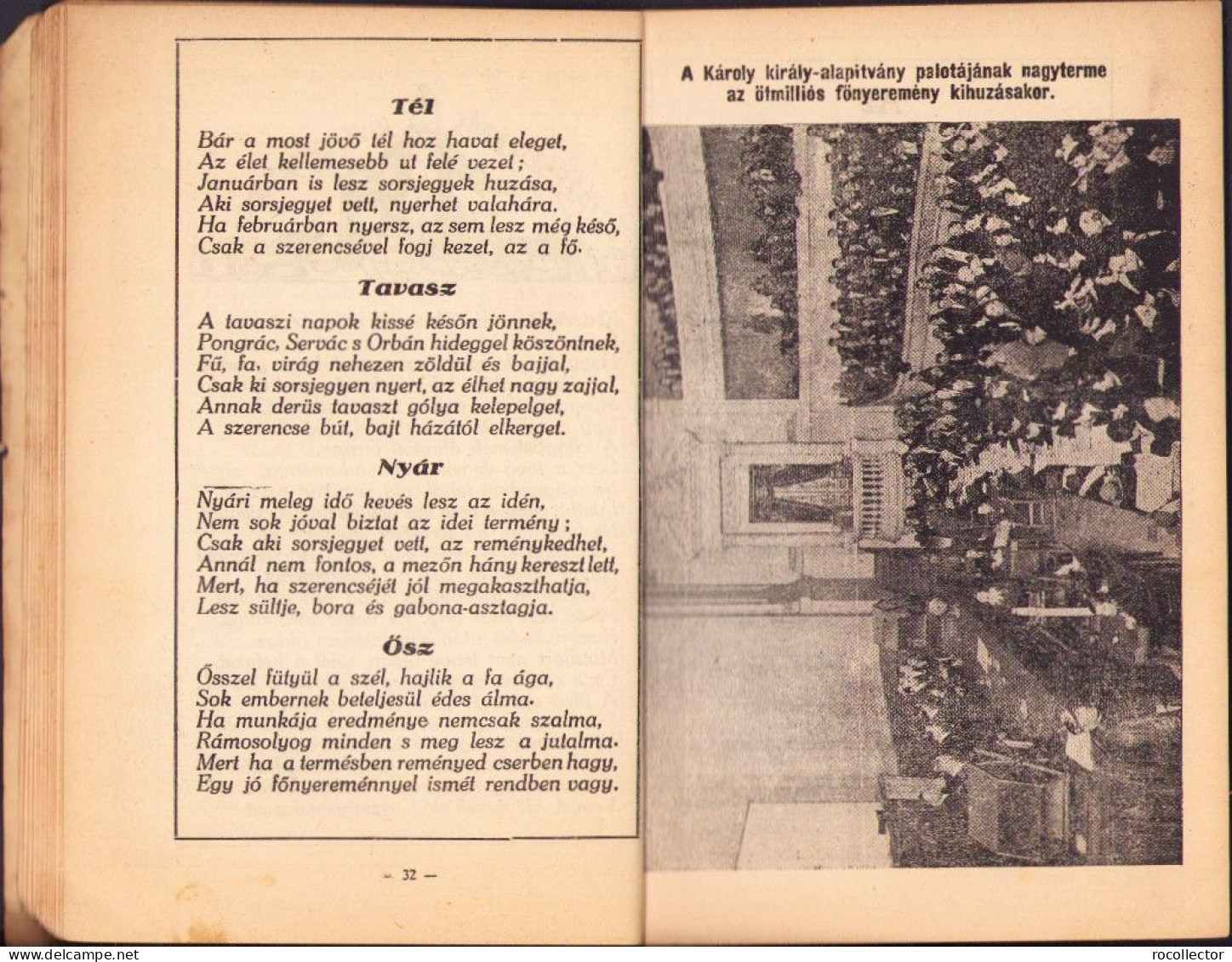 Szerencsés ember magyar naptára az 1934-ik közönséges esztendőre Marosvasarhely 718SPN