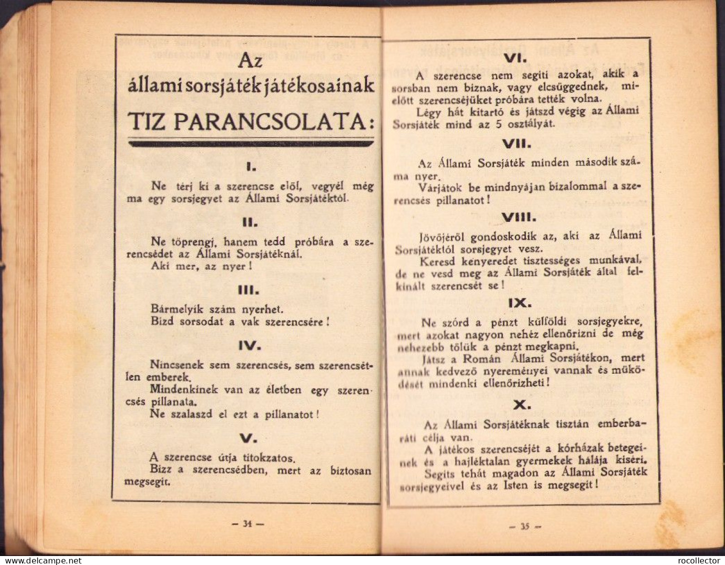 Szerencsés ember magyar naptára az 1934-ik közönséges esztendőre Marosvasarhely 718SPN