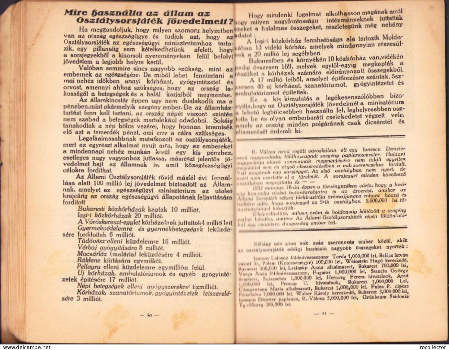 Szerencsés ember magyar naptára az 1934-ik közönséges esztendőre Marosvasarhely 718SPN