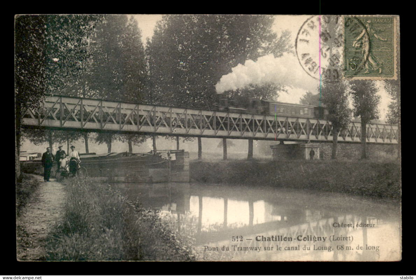 45 - CHATILLON-COLIGNY - PONT DU TRAMWAY SUR LE CANAL DU LOING - Chatillon Coligny