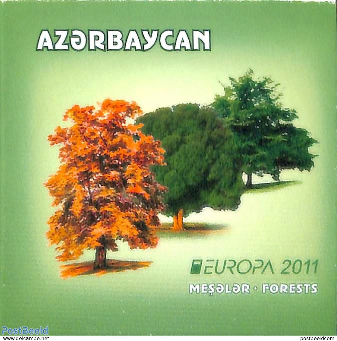 Azerbaijan 2011 Europa Booklet, Mint NH, History - Nature - Europa (cept) - Trees & Forests - Rotary, Lions Club