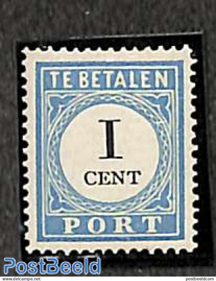 Netherlands 1881 1c, Perf. 13.5:13.25, Type I, Stamp Out Of Set, Mint NH - Strafportzegels