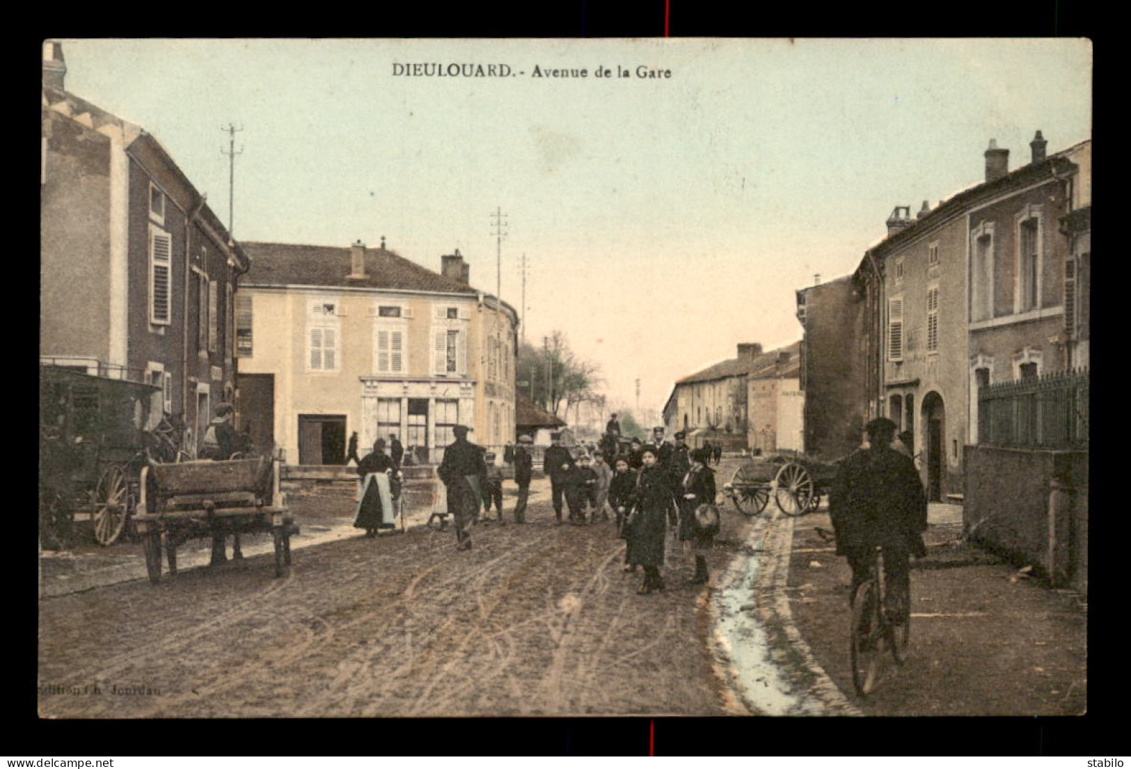 54 - DIEULOUARD - AVENUE DE LA GARE - CARTE COLORISEE - Dieulouard