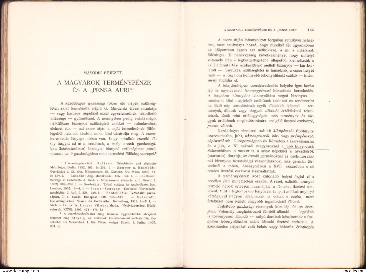 Magyar Pénztörténet 1000-1325 irta Hóman Bálint, 1916, első kiadás, Budapest 717SPN