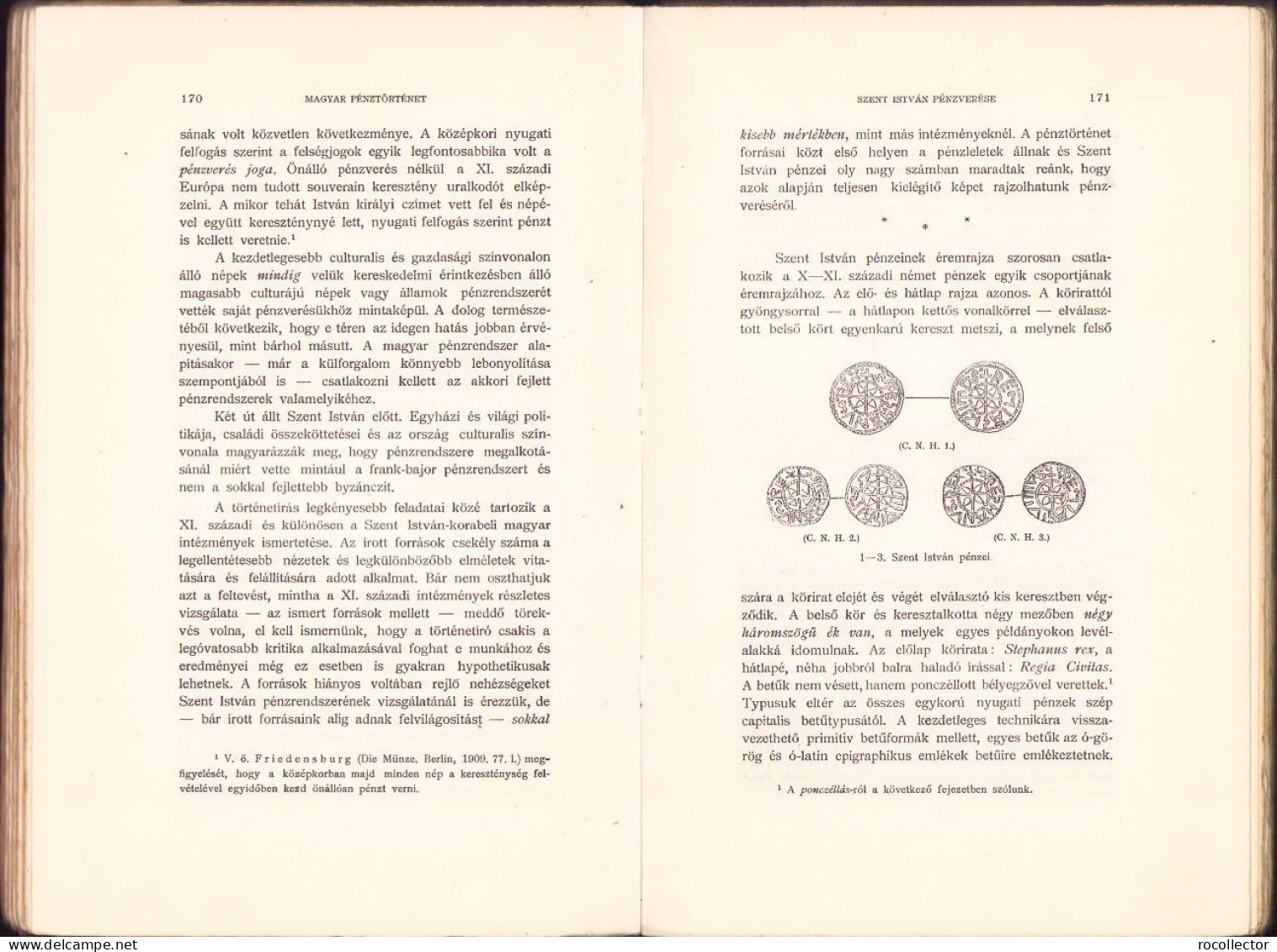 Magyar Pénztörténet 1000-1325 irta Hóman Bálint, 1916, első kiadás, Budapest 717SPN