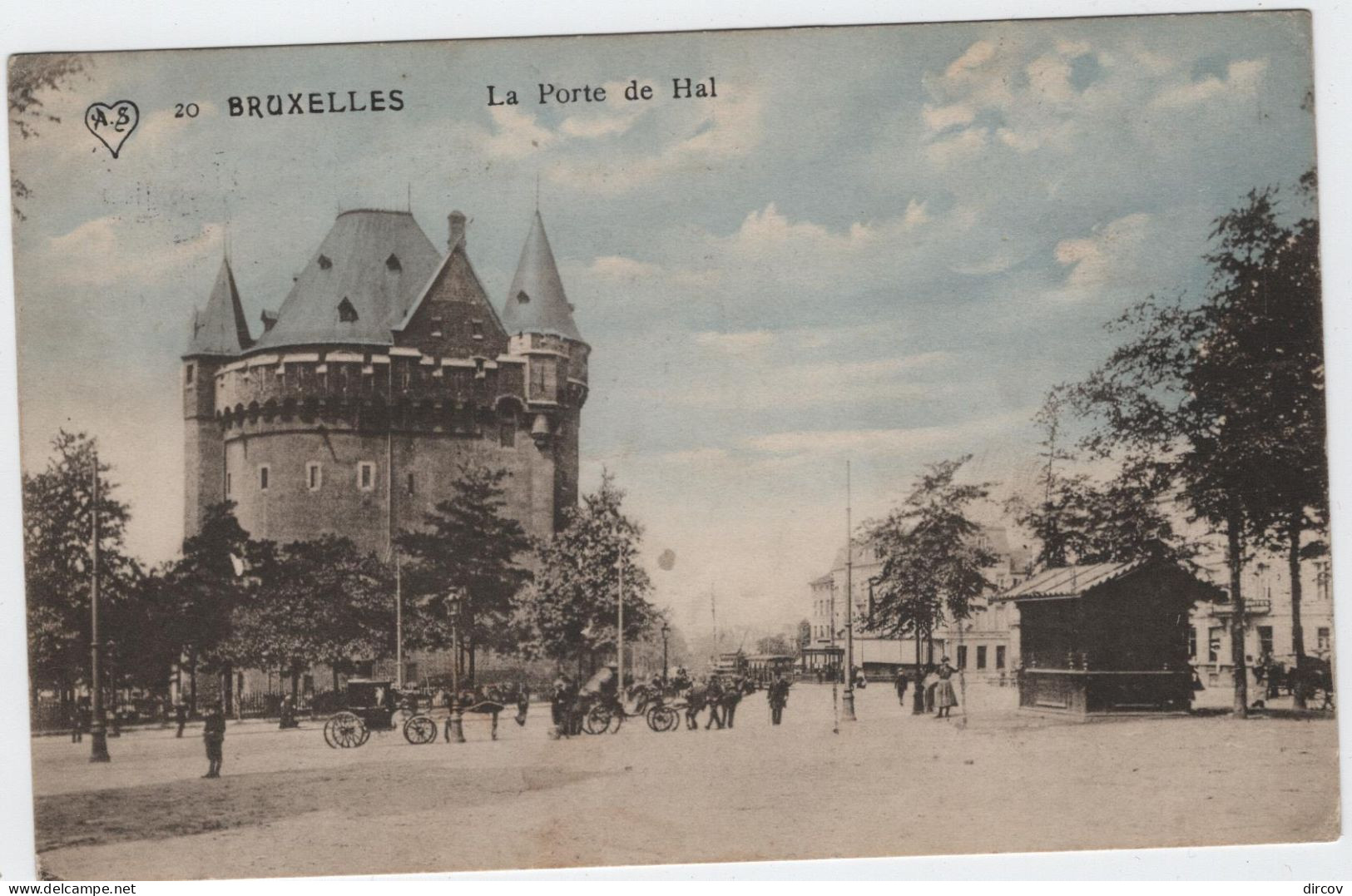 Brussel/Bruxelles - Hallepoort (Scheers) (gelopen En Gekleurde Kaart Met Zegel) - Monuments