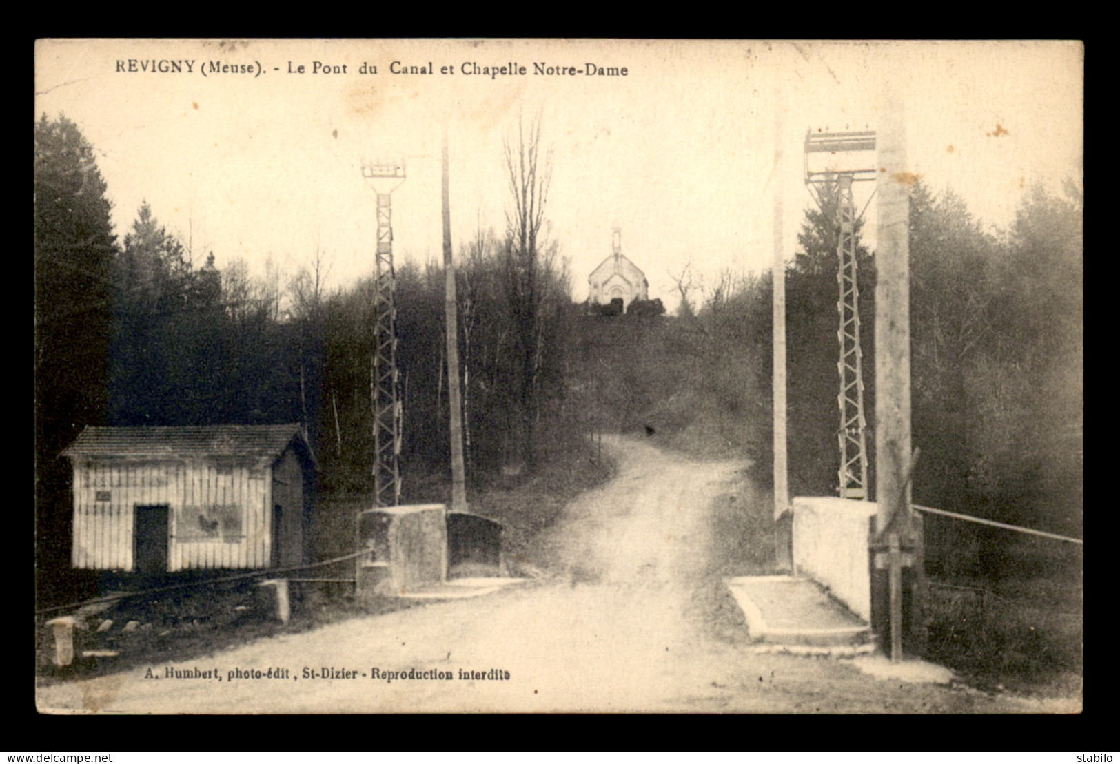 55 - REVIGNY-SUR-ORNAIN - LE PONT DU CANAL ET CHAPELLE NOTRE-DAME - EDITEUR A. HUMBERT - Revigny Sur Ornain