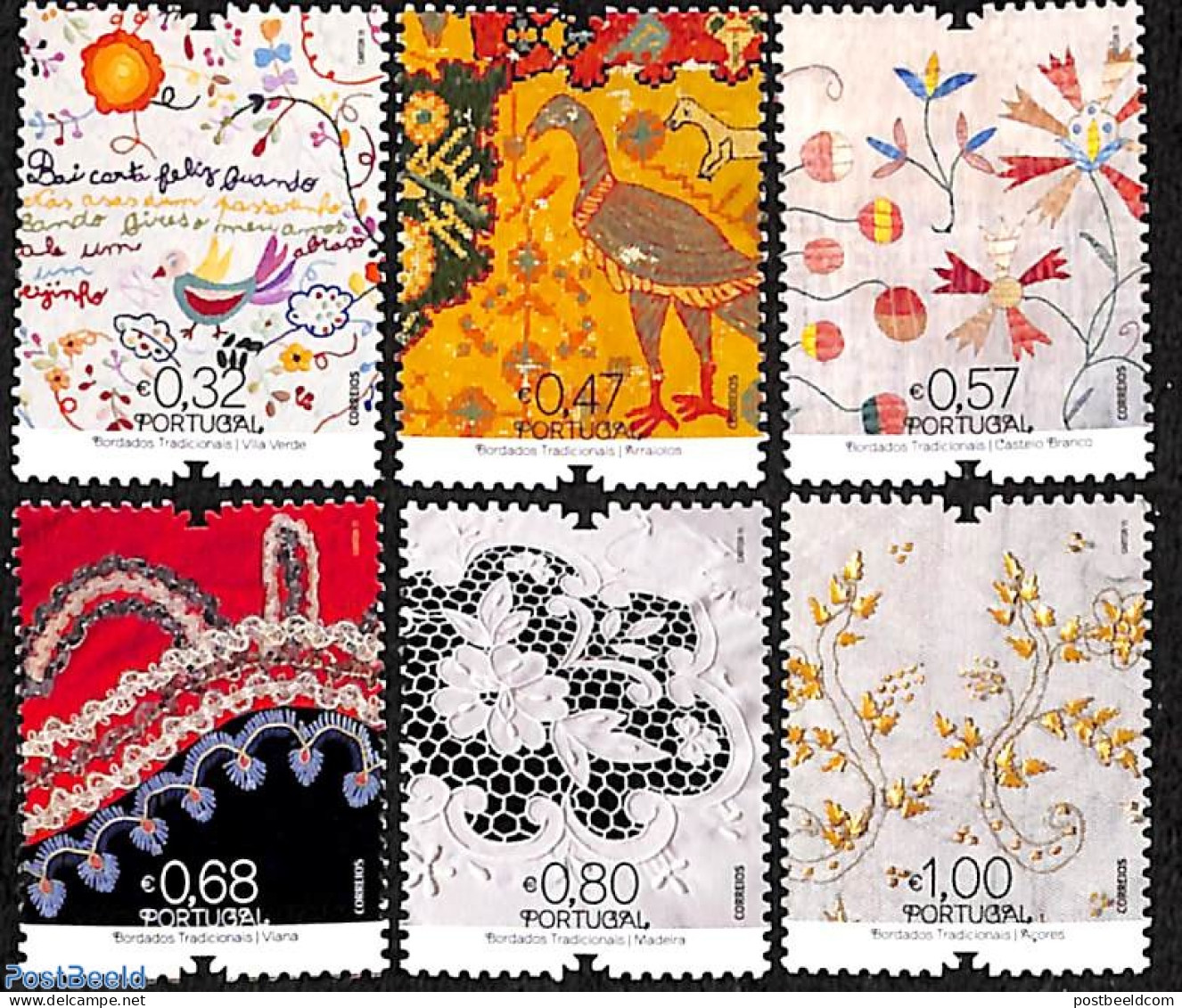 Portugal 2011 Embroidery 6v, Mint NH, Various - Textiles - Unused Stamps