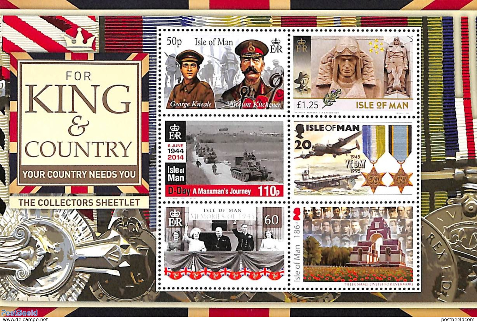 Isle Of Man 2020 For King And Country 6v M/s, Mint NH, History - Transport - Churchill - World War II - Aircraft & Avi.. - Sir Winston Churchill