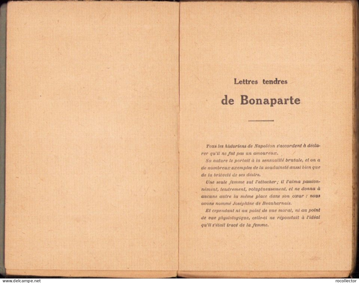 Lettres Tendres De Bonaparte, 1929 C4314N - Livres Anciens