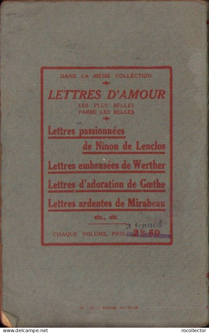 Lettres Tendres De Bonaparte, 1929 C4314N - Alte Bücher