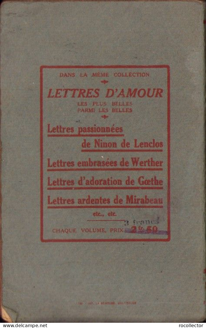 Lettres Tendres De Bonaparte, 1929 C4314N - Libros Antiguos Y De Colección