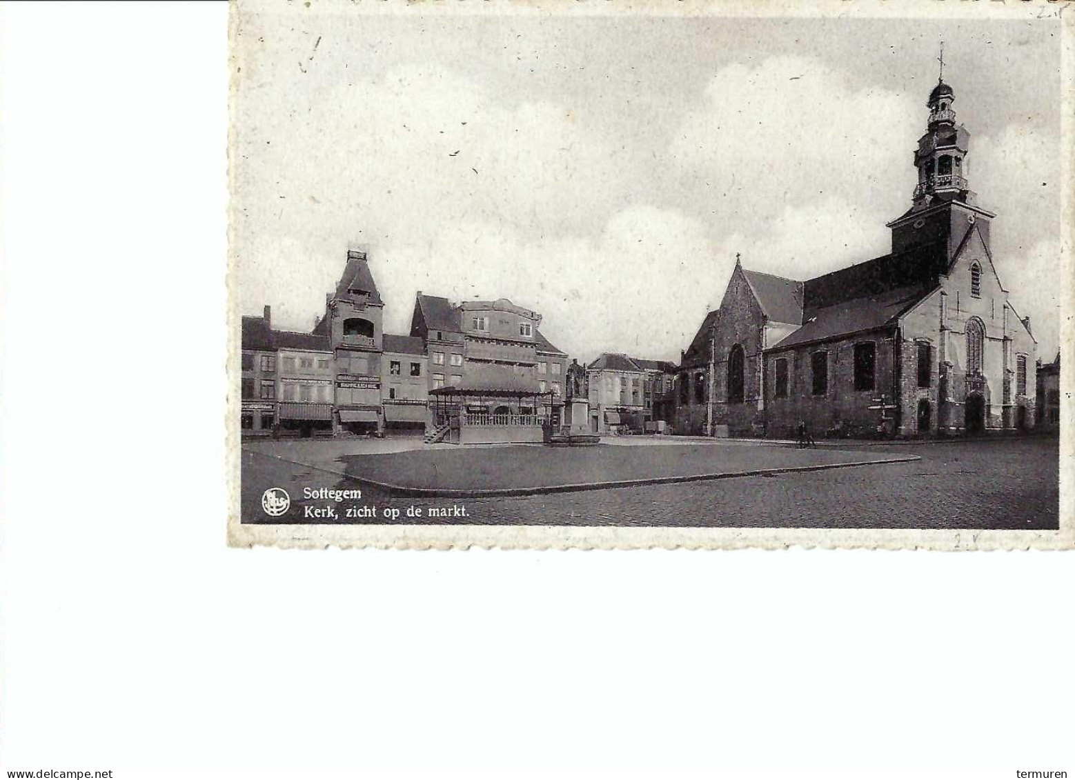 Zottegem:Kerk En Zicht Op De Markt - Zottegem