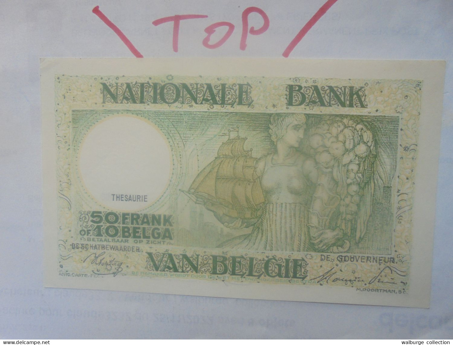 BELGIQUE 50 Francs 1945 NEUF COTES:7,5-15-37,5 EURO (B.33) - 50 Francos-10 Belgas