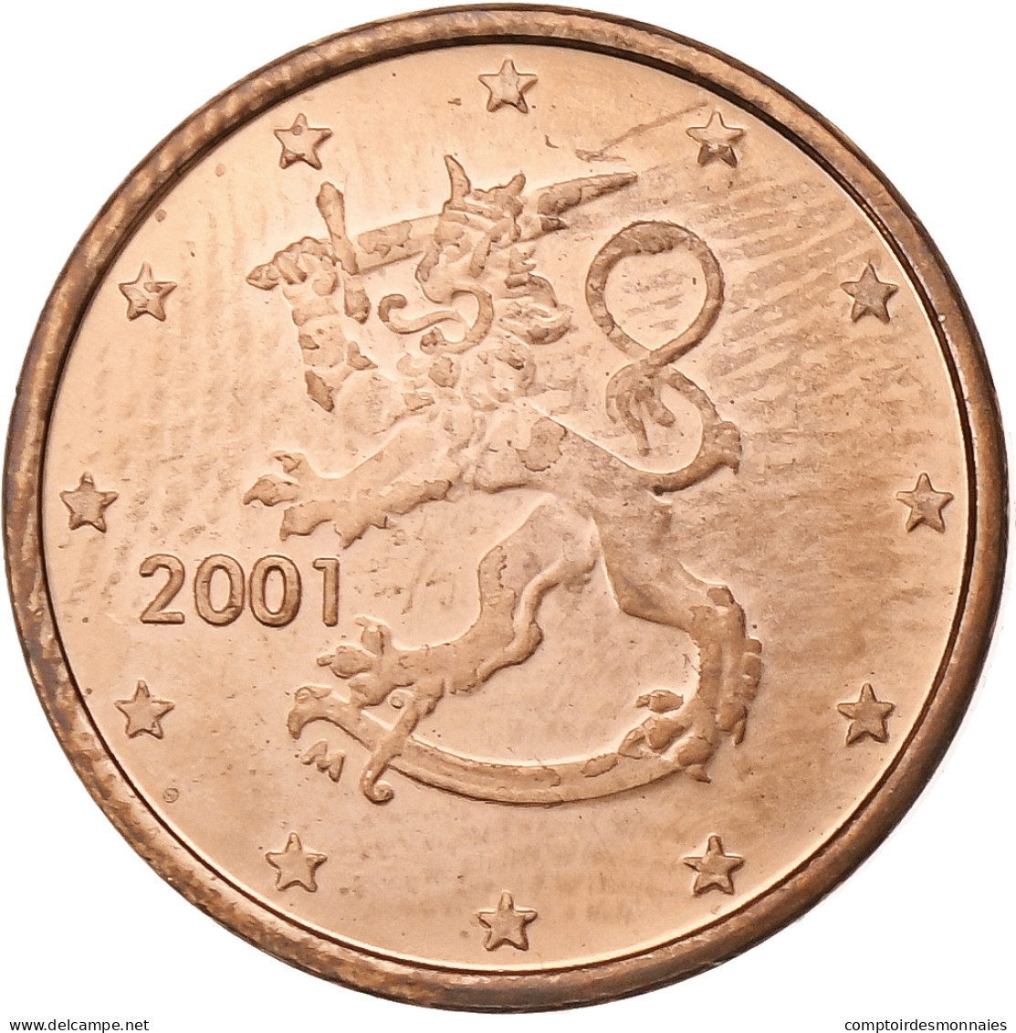 Finlande, Euro Cent, 2001, Vantaa, SUP, Cuivre Plaqué Acier, KM:98 - Finlandía