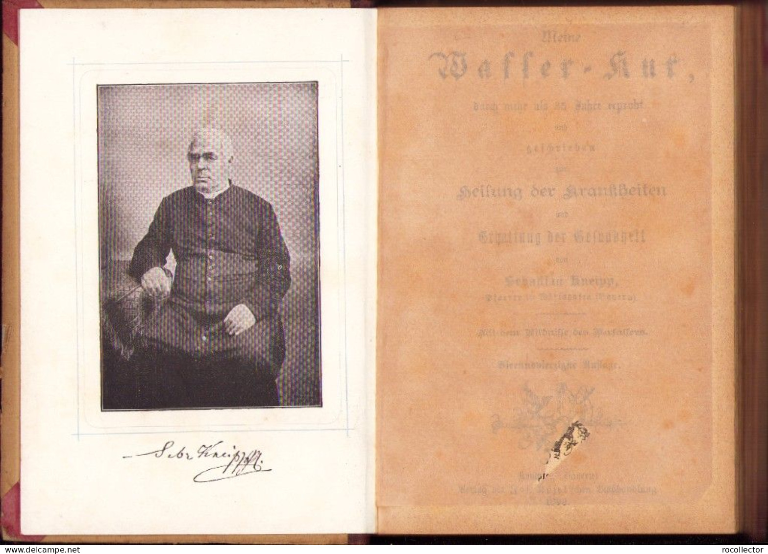 Meine Wasser-Kur Durch Mehr Als 35 Jahre Erprobt Und Geschrieben Zur Heilung Der Krankheiten Von Sebastian Kneipp, 1893 - Alte Bücher