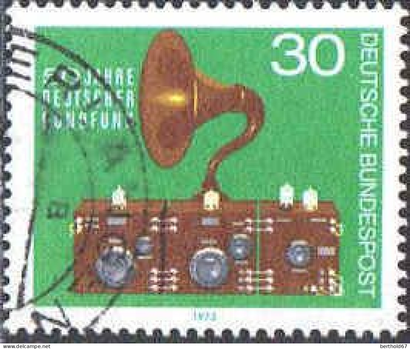 RFA Poste Obl Yv: 635 Deutscher Rundfunk Appareil Radio 1923 (cachet Rond) - Usados