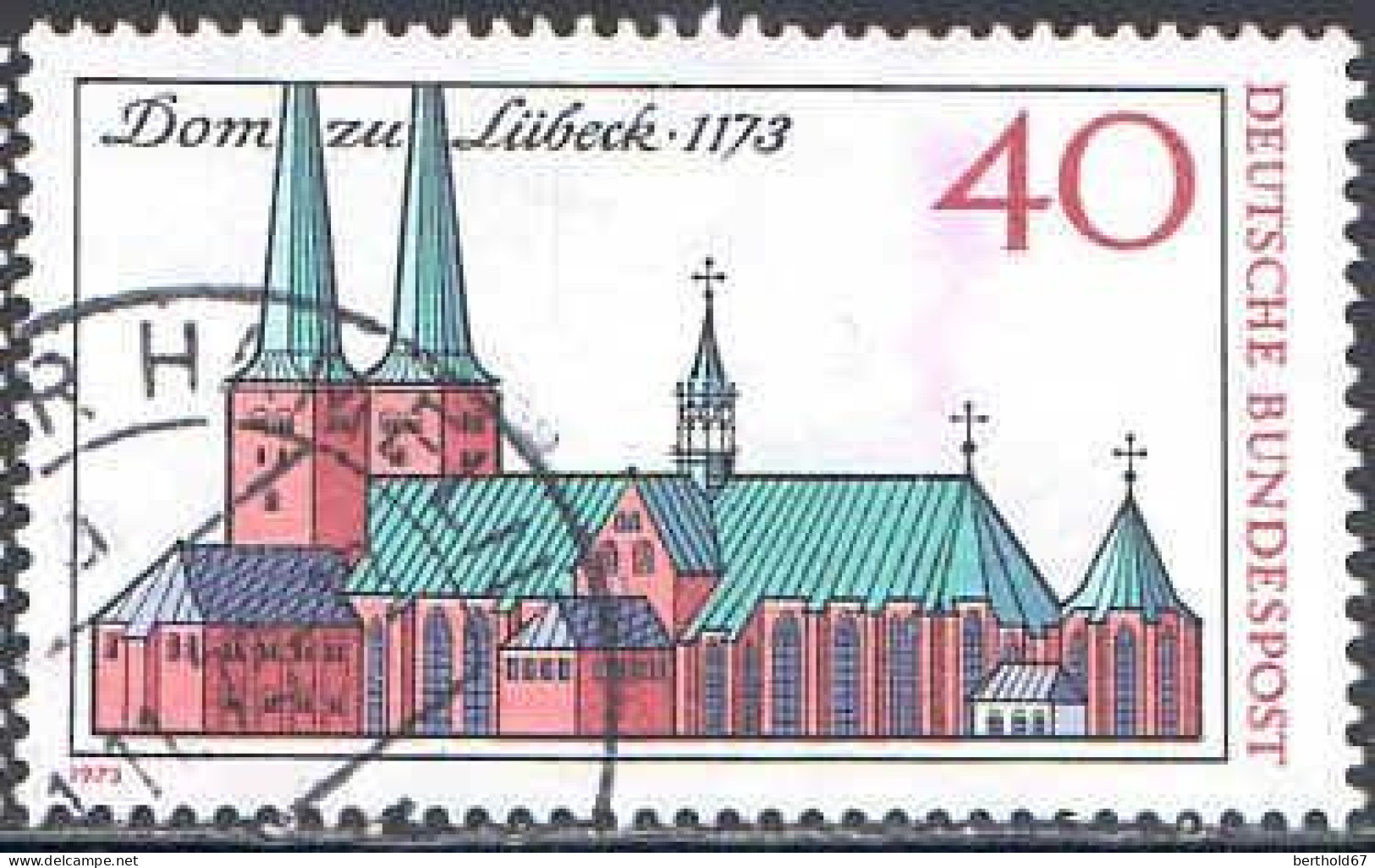 RFA Poste Obl Yv: 629 Mi:779 Dom Zu Lübeck (TB Cachet Rond) - Oblitérés