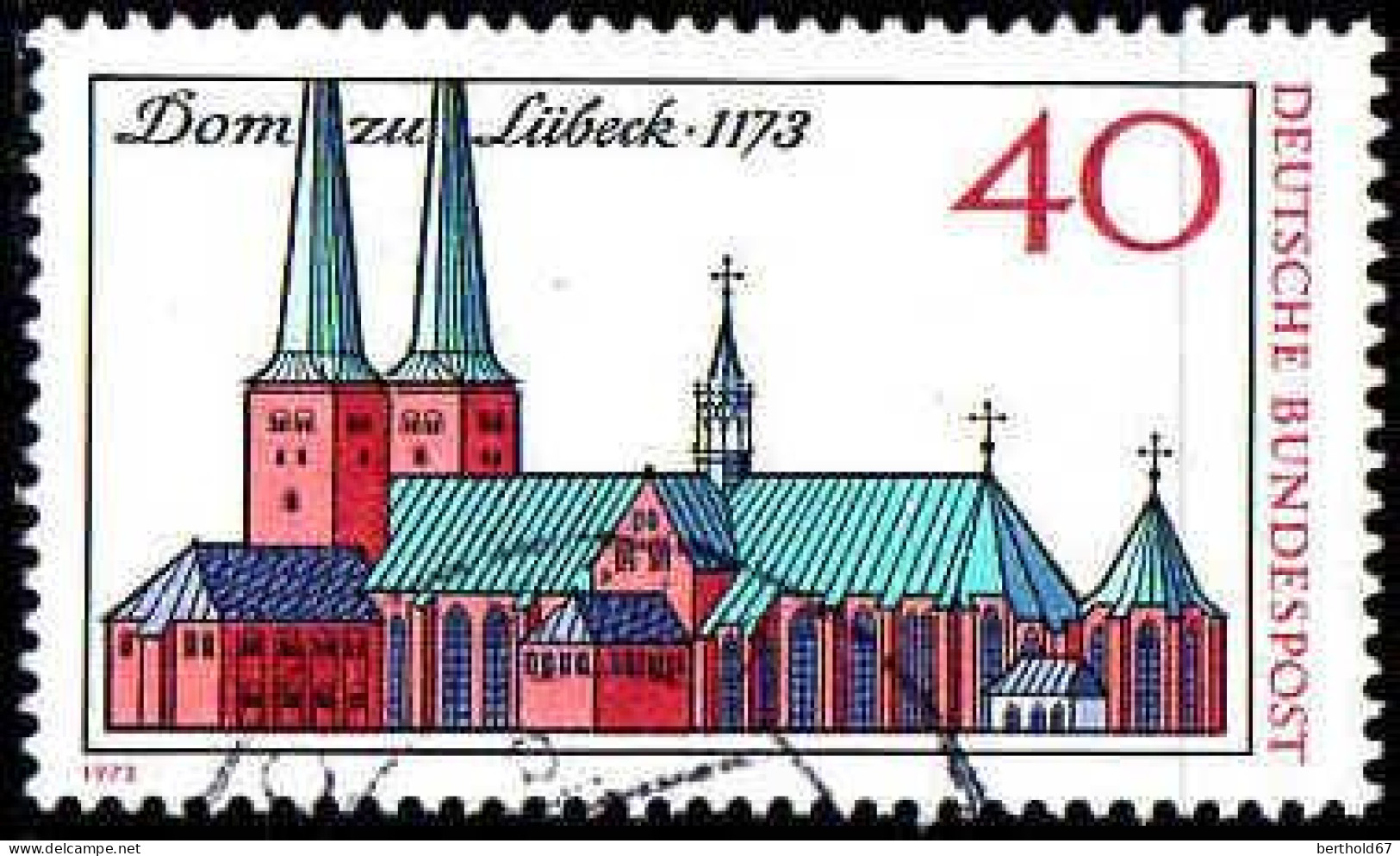 RFA Poste Obl Yv: 629 Dom Zu Lübeck (Beau Cachet Rond) - Usados