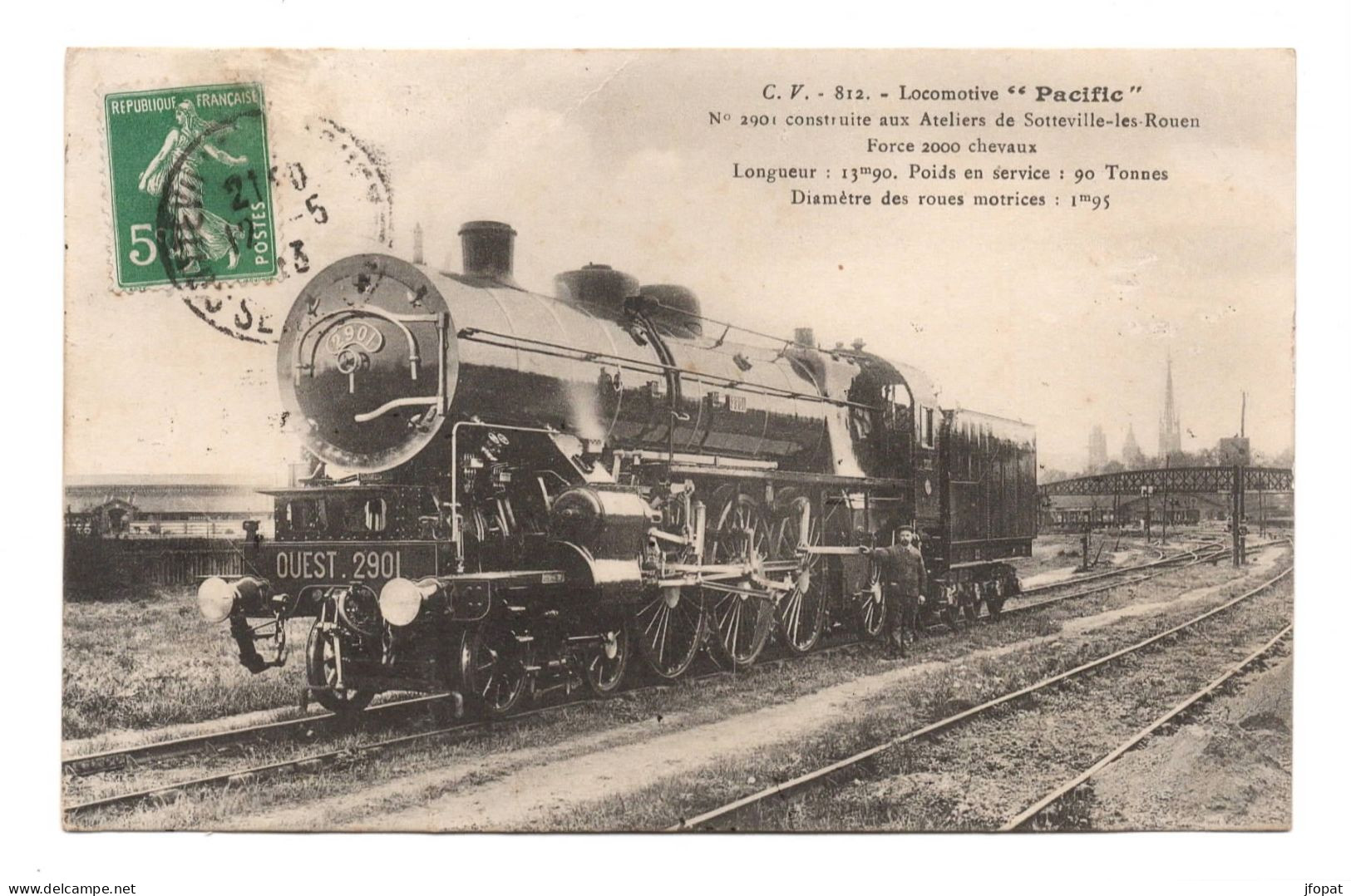 76 SEINE MARITIME - SOTTEVILLE LES ROUEN Locomotive "Pacific" - Sotteville Les Rouen