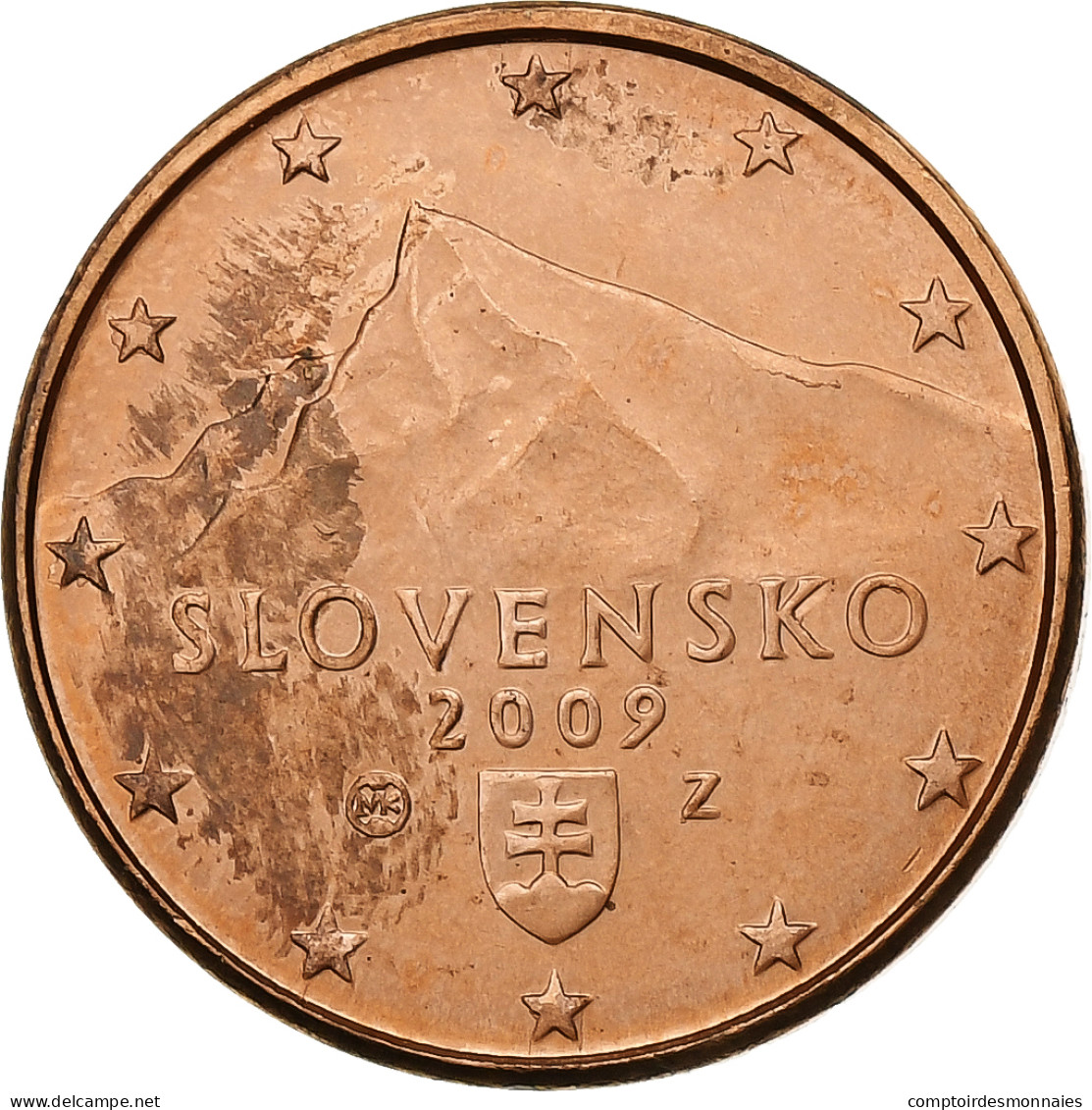 Slovaquie, Euro Cent, 2009, Kremnica, SUP, Cuivre Plaqué Acier, KM:95 - Slowakije
