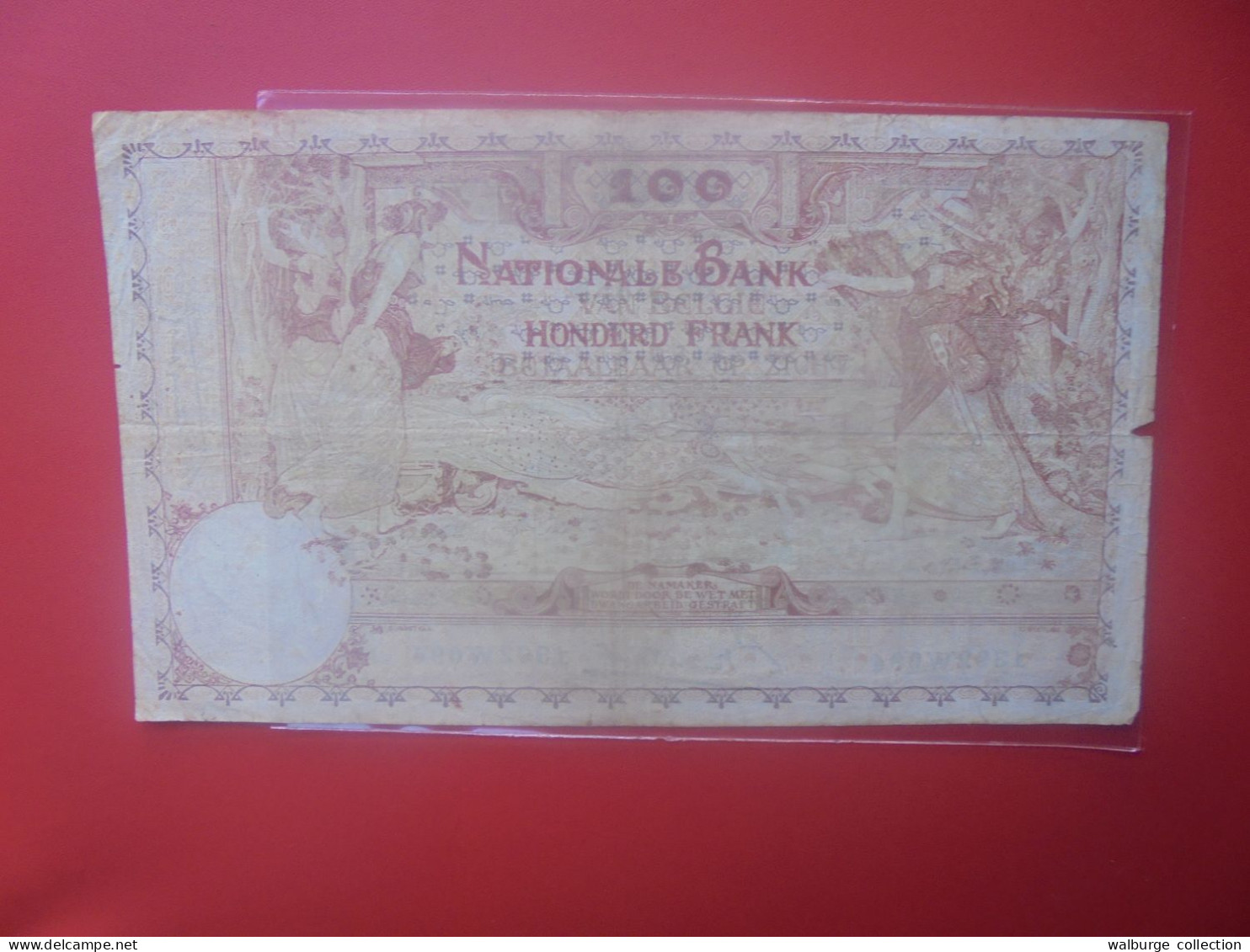 BELGIQUE 100 Francs 1920 Circuler COTES:20-40-100 EURO (B.33) - 100 Francs & 100 Francs-20 Belgas