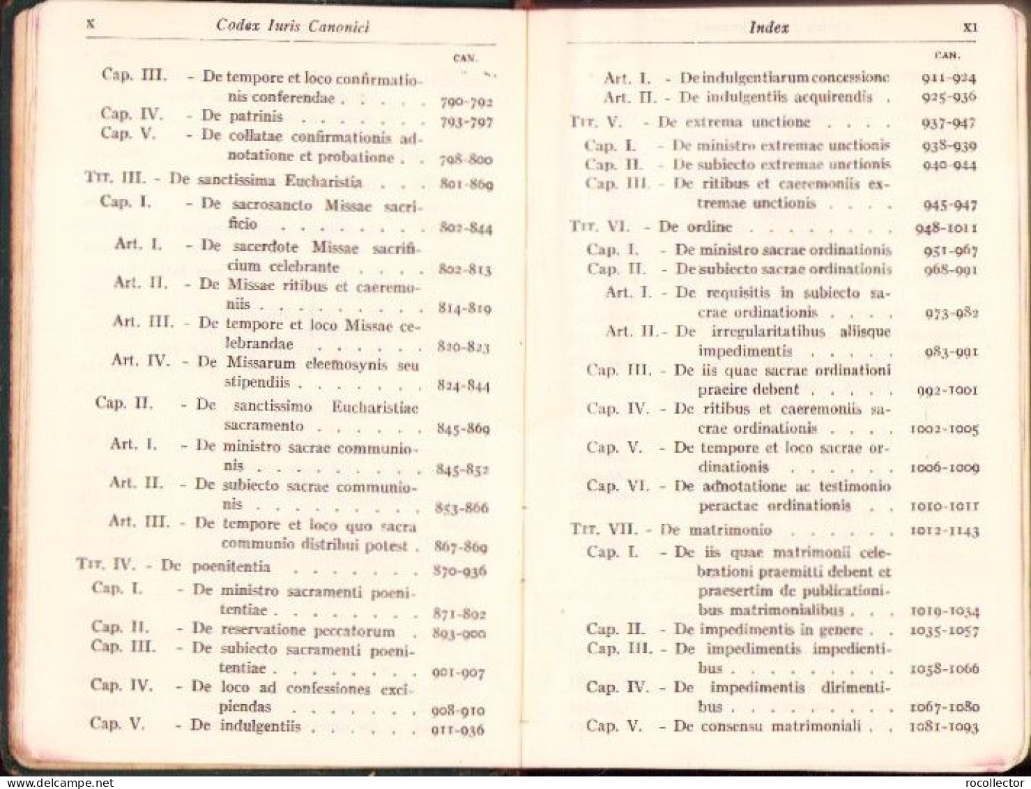 Codex iuris canonici Pii X Pontificis Maximi iussu digestus Benedicti Papae XV auctoritate promulgatus, 1933 C4291N