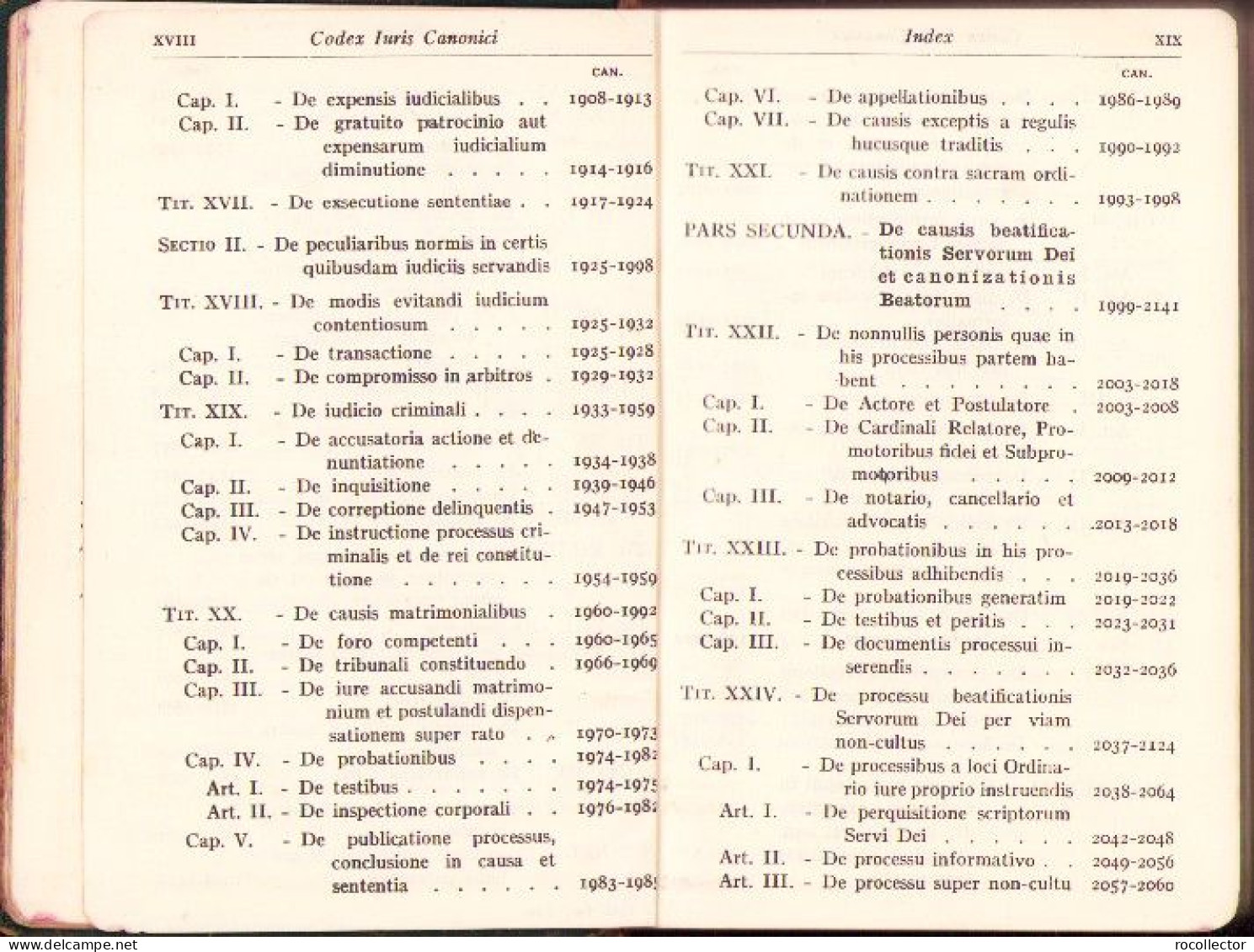 Codex iuris canonici Pii X Pontificis Maximi iussu digestus Benedicti Papae XV auctoritate promulgatus, 1933 C4291N