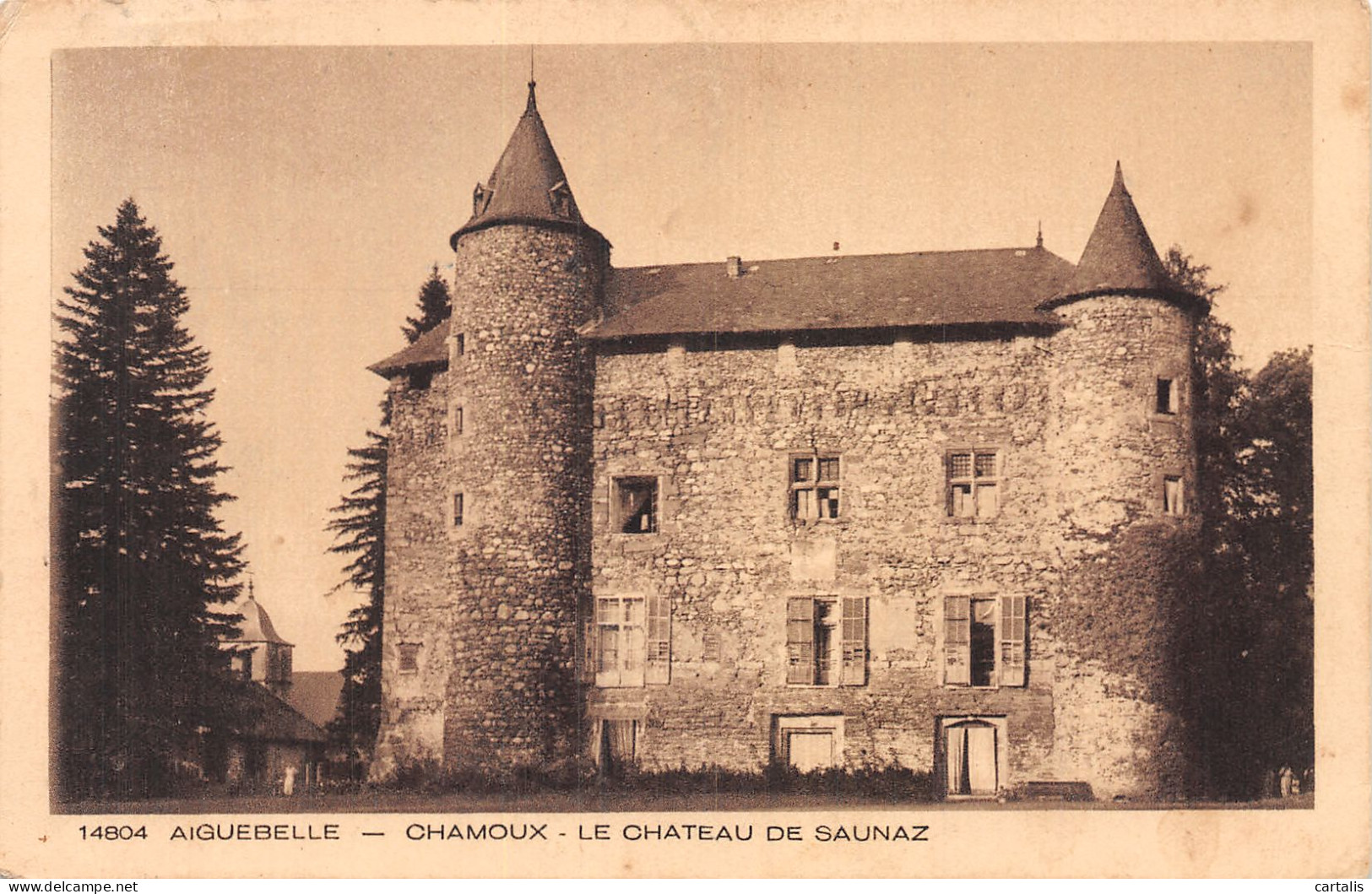 73-AIGUEBELLE CHAMOUX LE CHATEAU DE SAUNAZ-N°4485-D/0303 - Aiguebelle